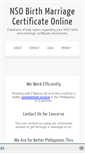 Mobile Screenshot of nsobirthmarriagecertificate.com